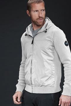Ropa Canada Goose Hombre Mexico - WindBridge Sudadera Con Capucha Black Label Blancos EV4871625